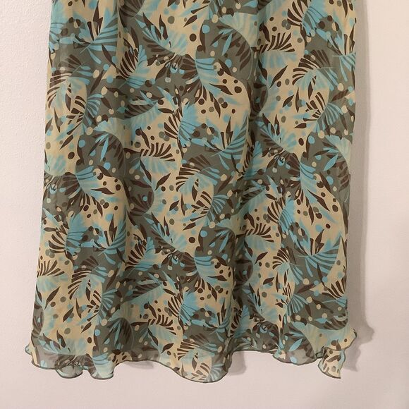 Vintage Y2K Earthy Boho Hippie Festival Tropical Summer Fairy Midi Skirt Sz 16 - Picture 7 of 10